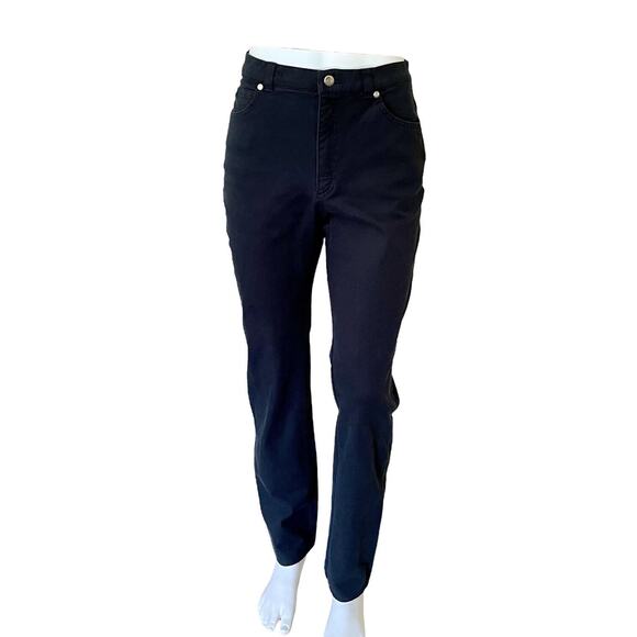 Escada 90s Highwaist Black Cotton Mom Jeans M - Picture 1 of 11